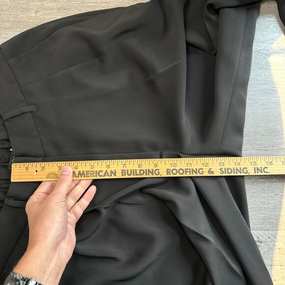 NWOT Quince Stretch Crepe Pleated Wide Leg Pants Black 14 - Picture 11 of 14